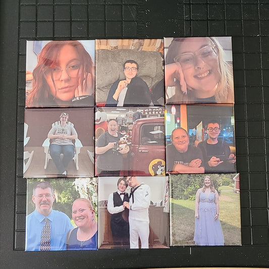 Custom Photo Magnets - Set of 9