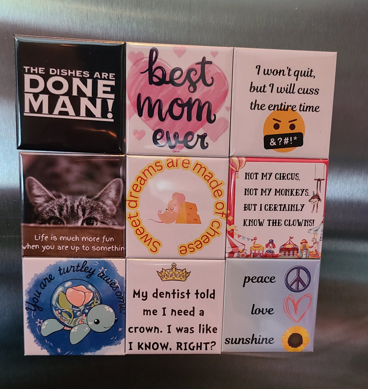 Custom Photo Magnets - Set of 9